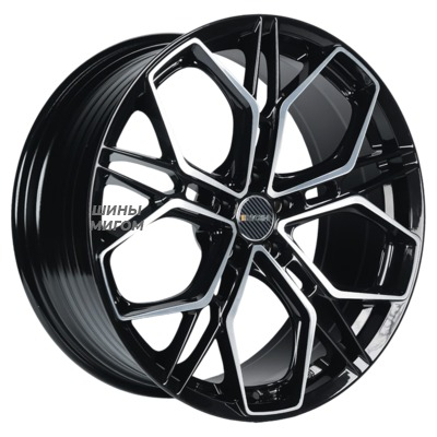 INCH 8x18/5x112 ET40 D66.6 ZJH Gloss Black Machined Face