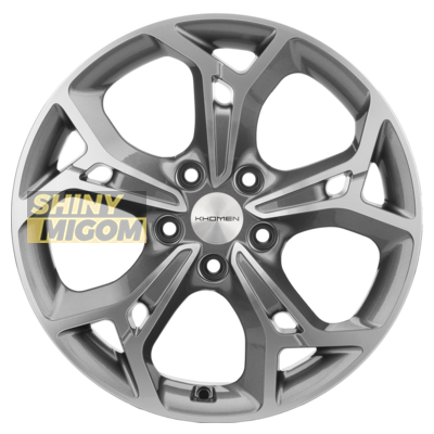 Диски Khomen Wheels 7x17/5x112 ET40 D57,1 KHW1702 (Tiguan) Gray-FP Диски Khomen Wheels 7x17/5x112 ET40 D57,1 KHW1702 (Tiguan) Gray-FP