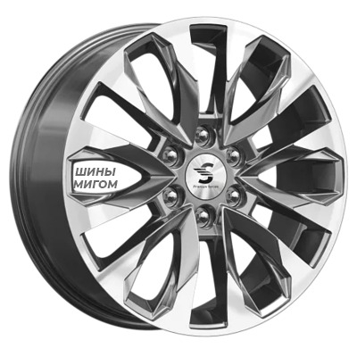 Premium Series 8x20/6x139.7 ET38 D67.1 КР007 (Pajero Sport) Diamond Gloss Graphite