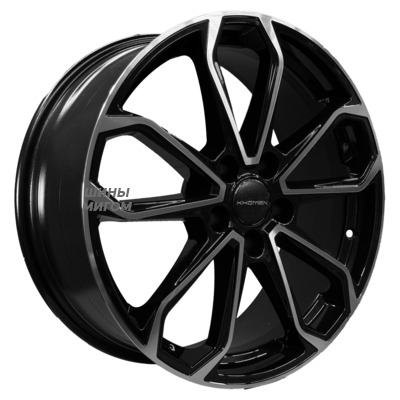 Khomen Wheels 7x18/5x114.3 ET45 D60.1 KHW1816 (Geely Atlas (Pro) / Changan CS55 (75)) Black-FP