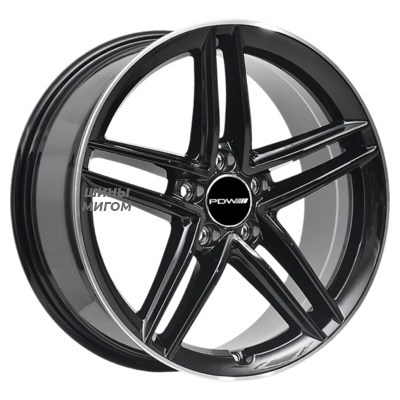 PDW 8.5x18/5x112 ET40 D66.6 FF2127 Gloss Black Machine Edge