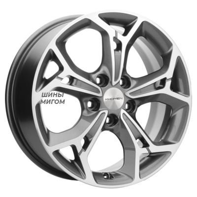 Диски Khomen Wheels 7x17/5x114.3 ET50 D67.1 KHW1702 (CX-5/Seltos/Optima) Gray