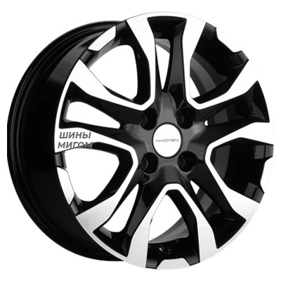 Khomen Wheels 6x15/4x100 ET39 D56.6 KHW1503 (Cobalt) Black-FP