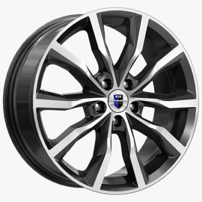 K&K 7x18/5x108 ET47 D60 Портер (КС906) алмаз чёрный