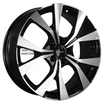 Khomen Wheels 7x19/5x114.3 ET45 D67.1 KHW1906 (Mazda CX-5/CX-8) Black-FP